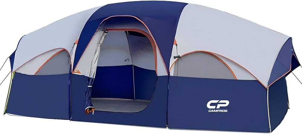 CAMPROS CP Tent 8 Person Camping Tents, Weather Resistant Family Tent, 5 Large Mesh Windows, Doub... | Amazon (US)