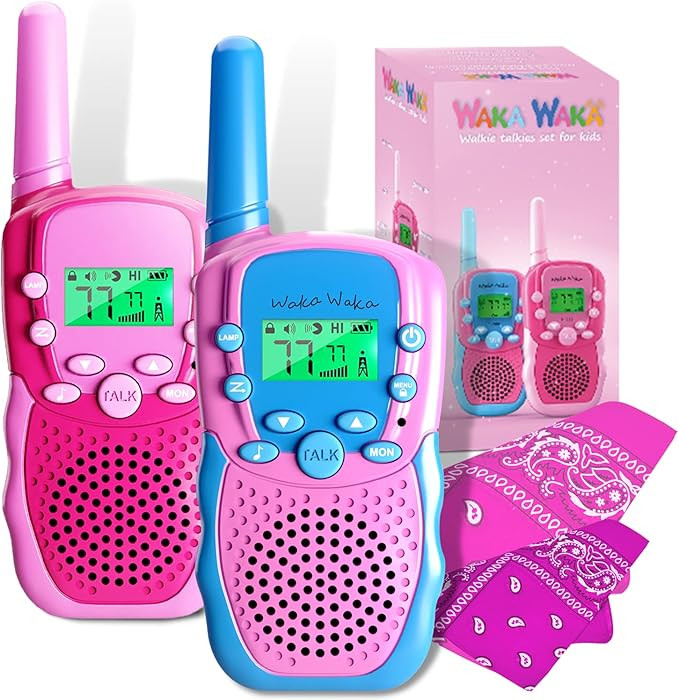 Walkie Talkies for Kids (2 Pack, Pink and Light Blue) — Long Range Two-Way Walkie Talkie Set wi... | Amazon (US)