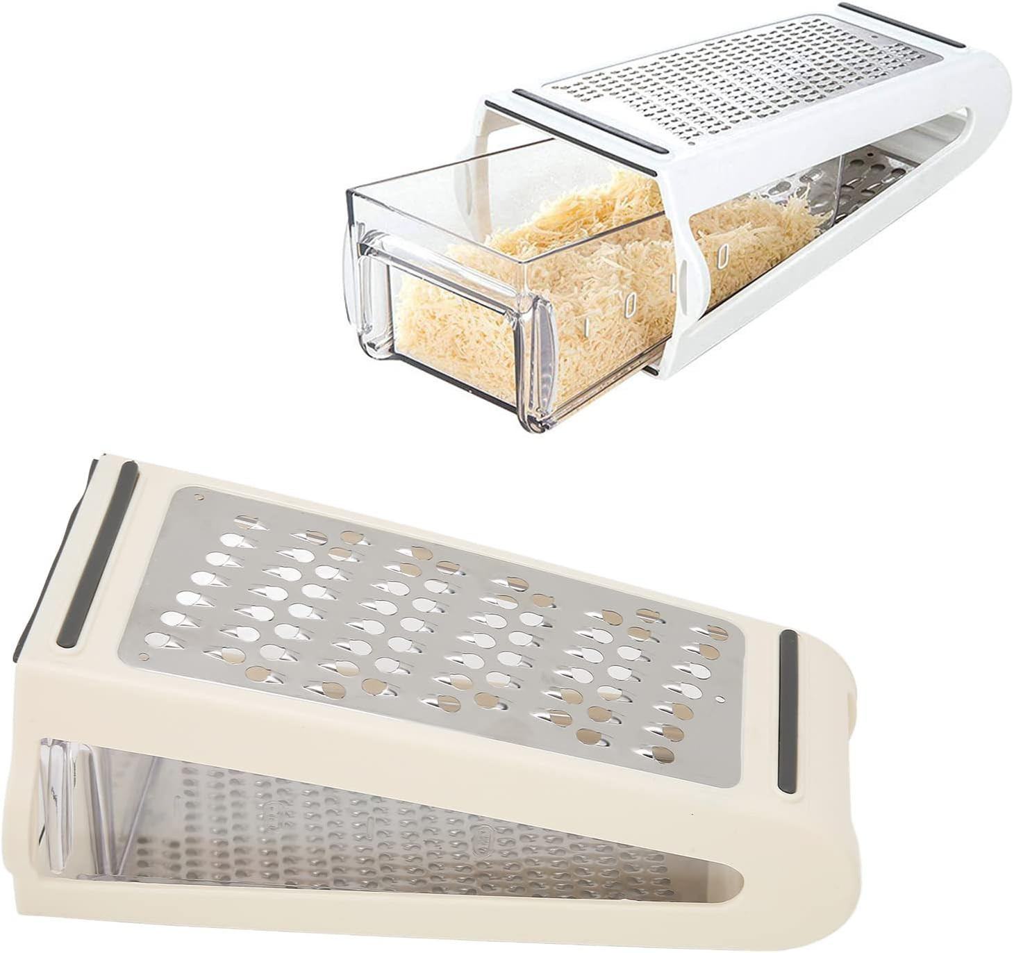 Cheese Grater, Multipurpose Kitchen Box Grater Food Grater Vegetable Shredder with Storage Container for Cheese, Vegetables, Ginger, Garlic (1) | Amazon (US)