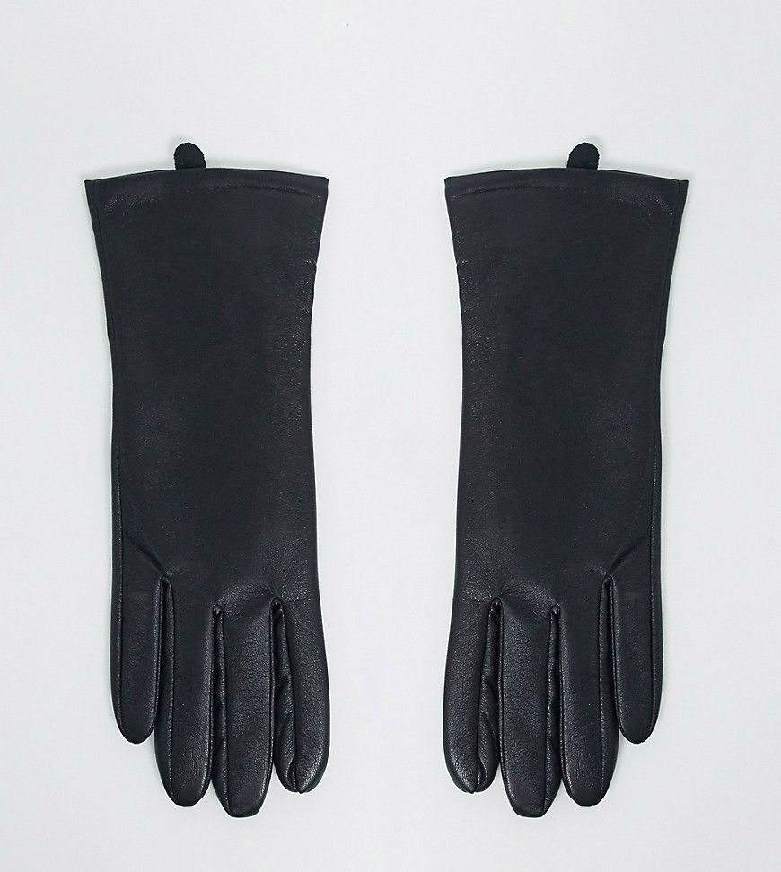 My Accessories London Exclusive gloves leather look with touch screen in black | ASOS (Global)