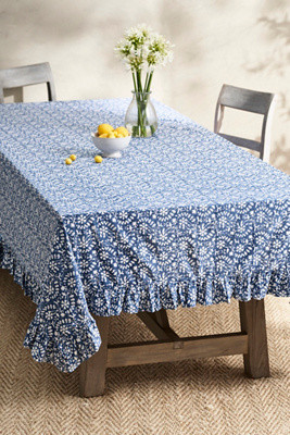 Americana Ruffle Cotton Tablecloth | Anthropologie (US)