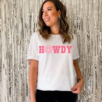 Pink Howdy Tshirt/Dolly Parton Tshirt Nashville Colorful Trendy Womens | Etsy (US)