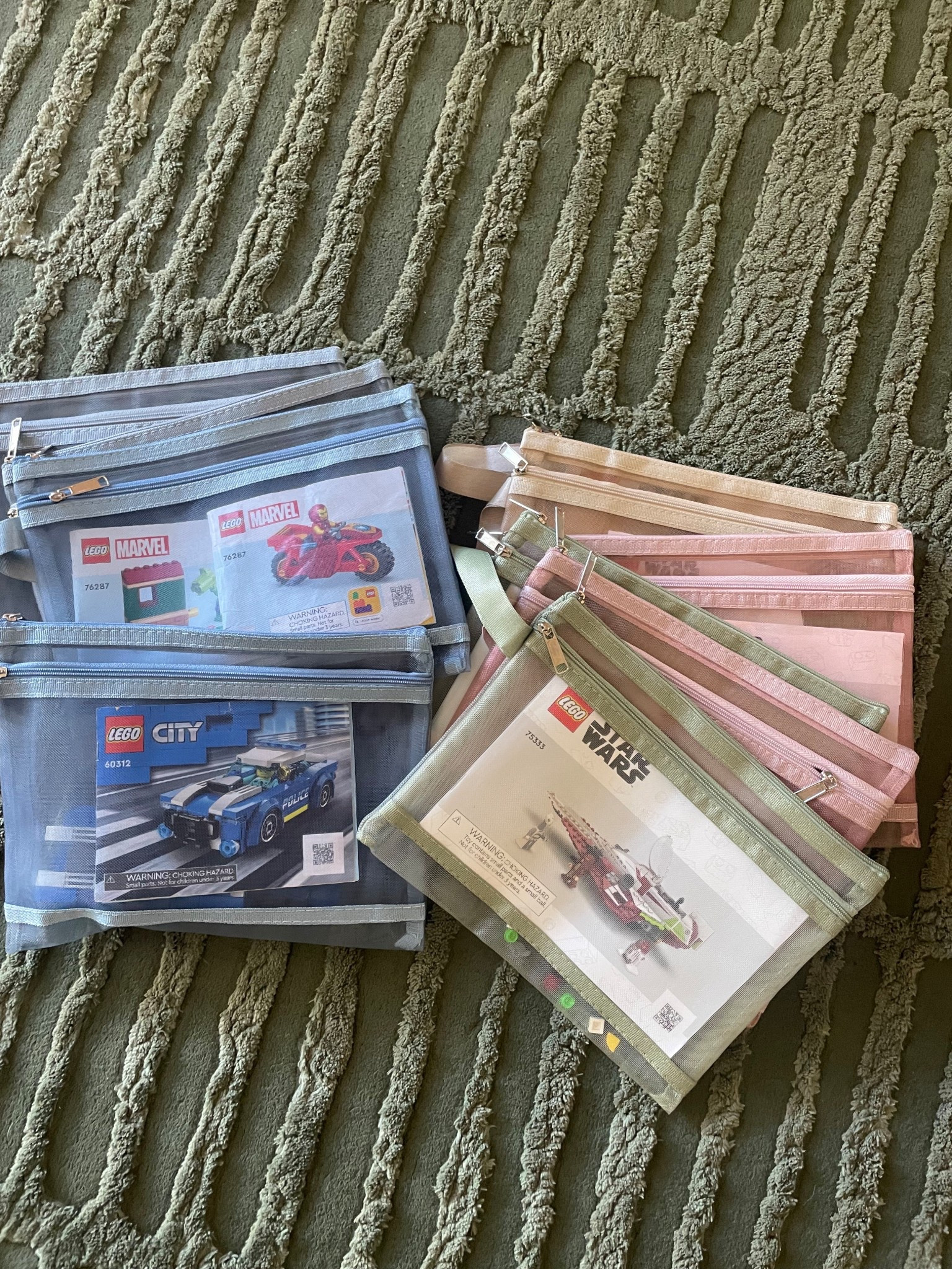 We have entered our Leogs era and all the misc pieces and instructions guides were giving me anxiety 😅 I found these mesh bags on amazon to store everything and I’m feeling much more organized 🙌🏽

#LTKHome #LTKFindsUnder50 #LTKKids