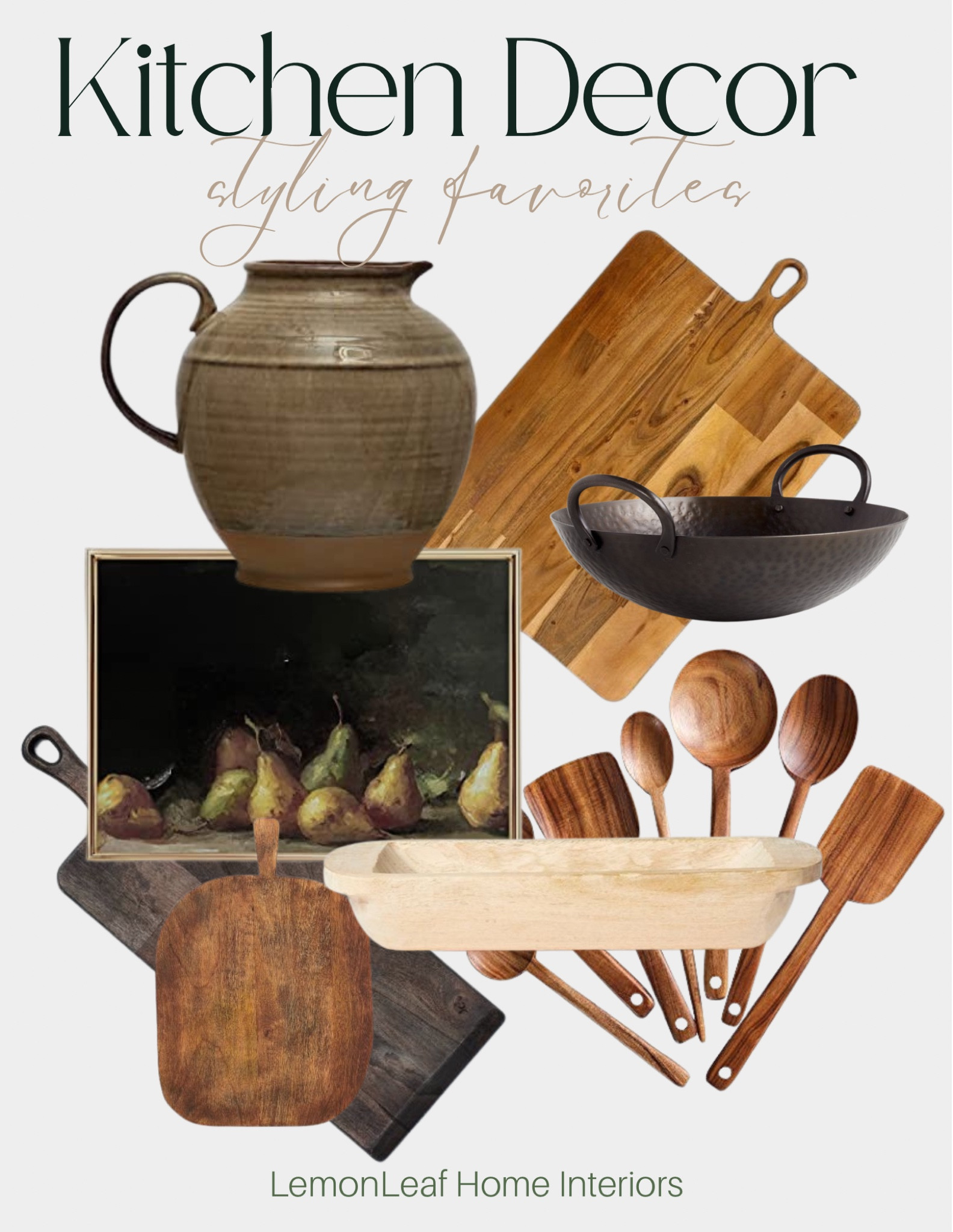 I’ve got kitchen styling on my mind and these Amazon finds really warm up a kitchen. 
Cutting boards, kitchen pitchers, wooden dough bowls, wooden spoons, kitchen art, crate and barrel serving ware 


#LTKstyletip #LTKhome #LTKunder50