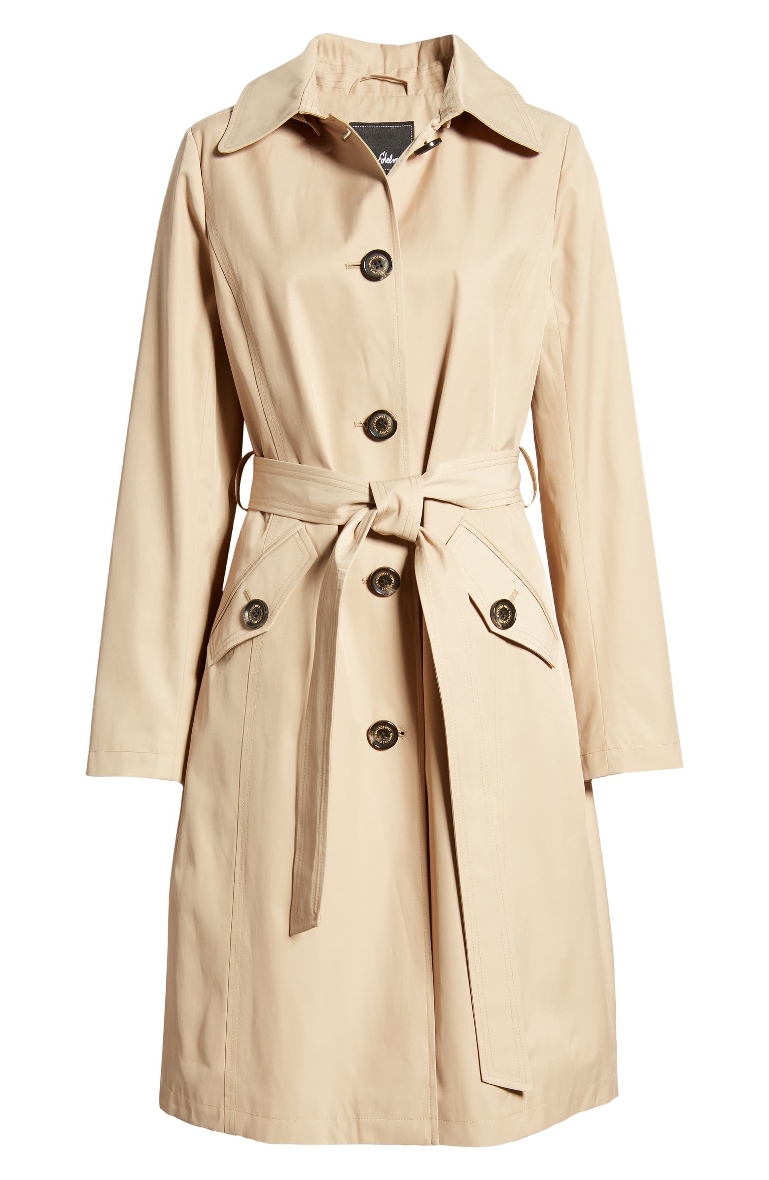 Water Repellent Belted Trench Coat with Removable Hood | Nordstrom