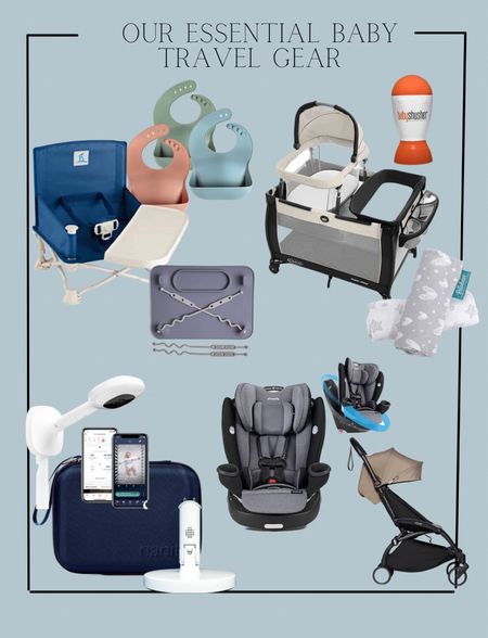 Baby travel gear revolving car seat travel stroller baby camera Nanit camera pack n play shusher travel high chair silicone bibs 

#LTKfamily #LTKbaby