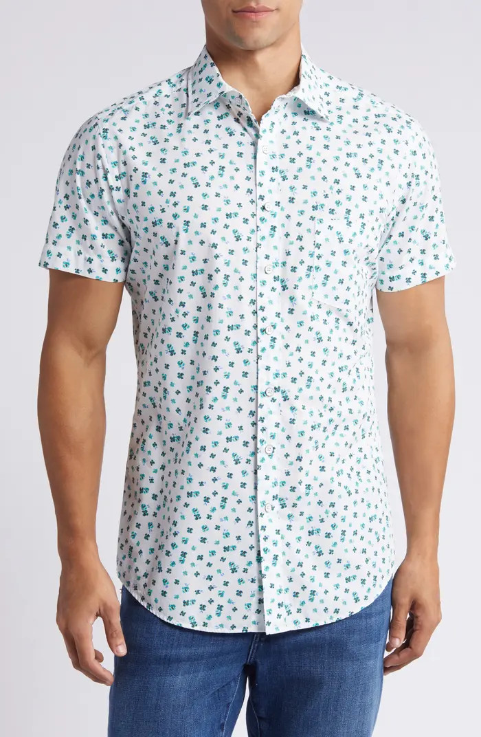 Woodhill Forest Short Sleeve Button-Up Shirt | Nordstrom