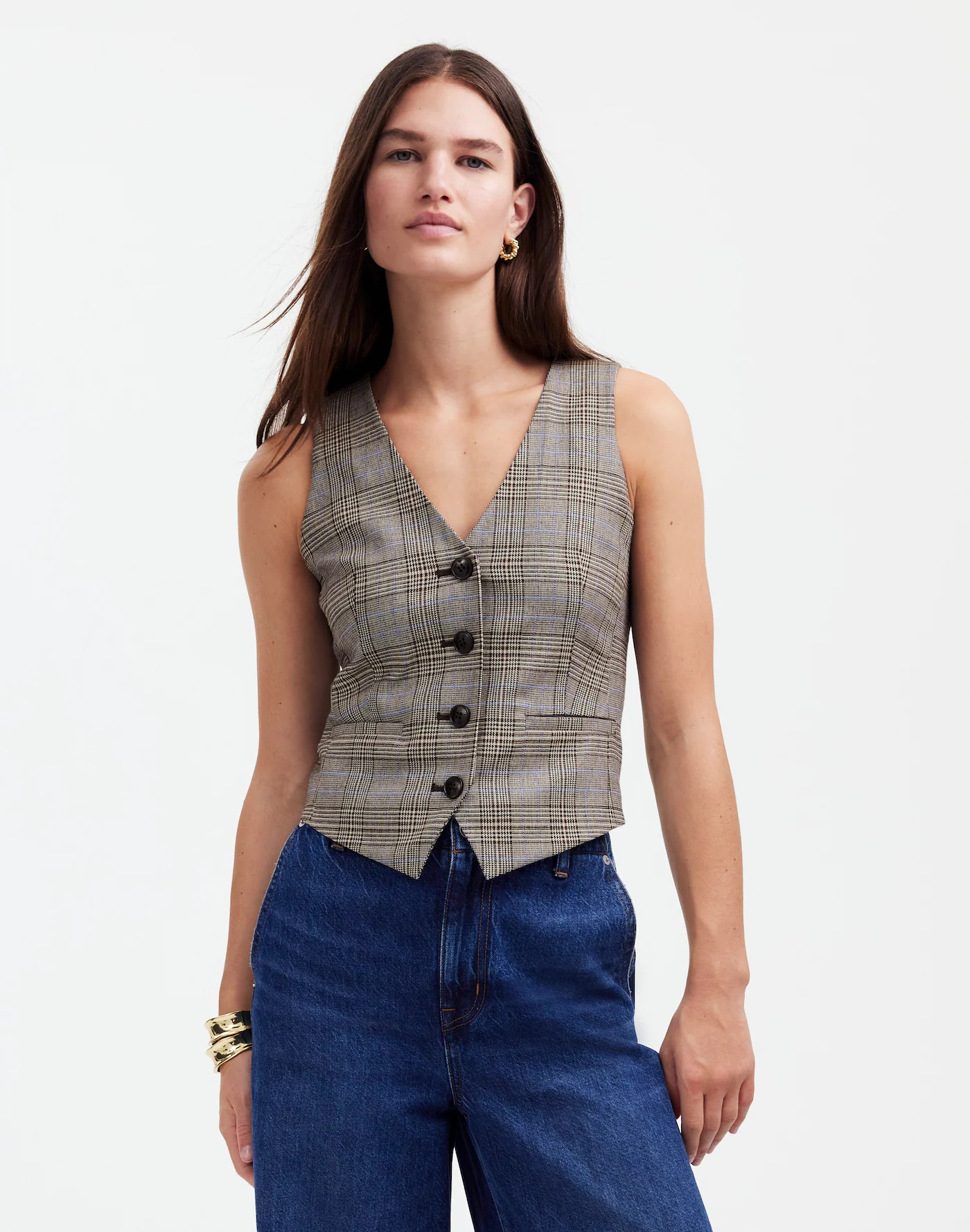 Waisted Vest in Yarn-Dye | Madewell