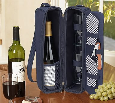 Everly Wine Picnic Bag - Set for 2 | Pottery Barn (US)