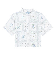 The Annette Top - White Floral Patchwork | Hill House Home