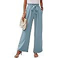 Heymoments Women's Wide Leg Lounge Pants with Pockets Lightweight High Waisted Adjustable Tie Kno... | Amazon (US)