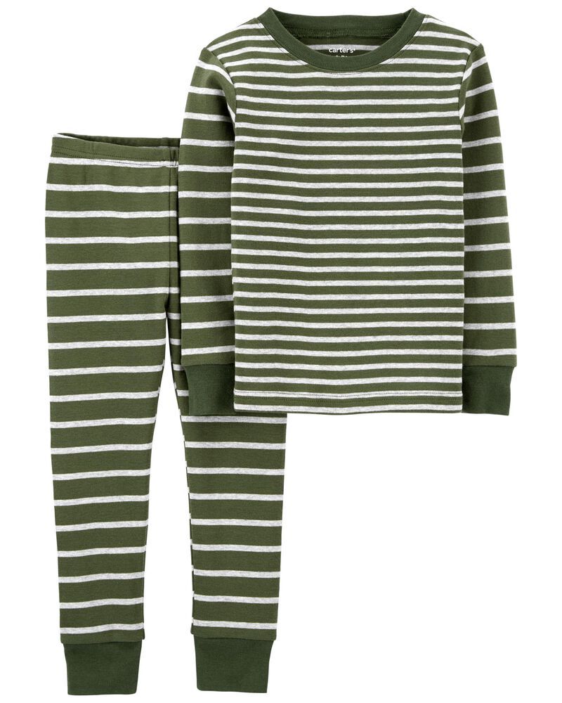 2-Piece Striped Snug Fit Cotton PJs | Carter's