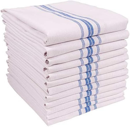 KAF Home Classic Farmhouse Stripe Kitchen Towels | Set of 12, 15" x 25", 100% Pure Cotton Dish To... | Amazon (US)