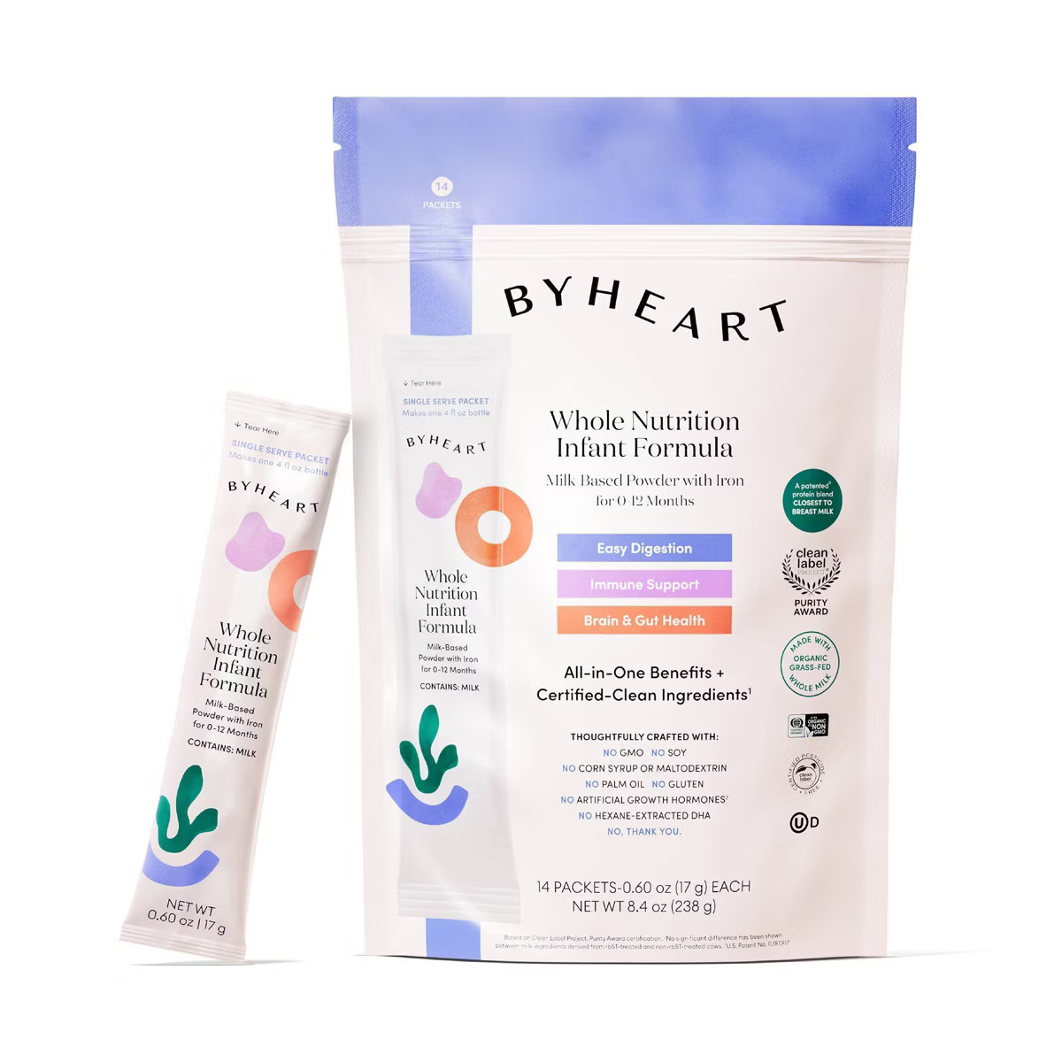 ByHeart Infant Formula Anywhere Pack - Gentle, Easy-to-Digest - Made with Organic, Grass-Fed Whol... | Target