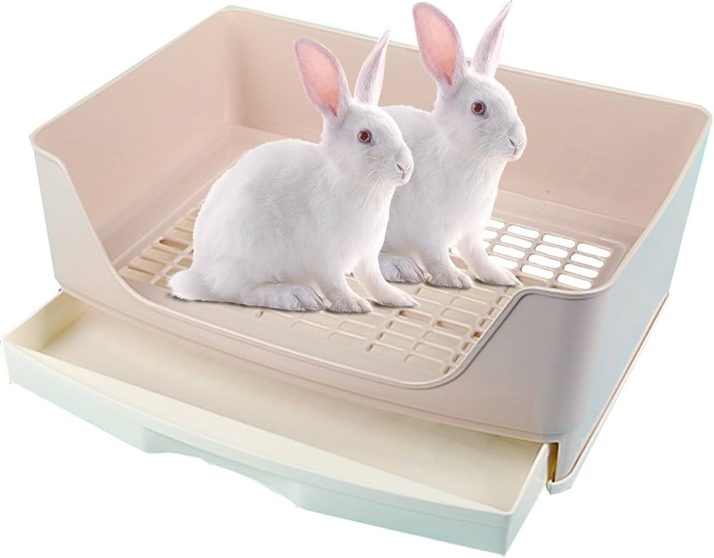 Large Rabbit Litter Box Bunny Litter Box Cage Bigger Corner Toilet Box Pet Pan with Drawer for Gu... | Amazon (CA)