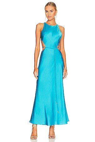 Amadeus Midi Dress in Hydrangea Blue | Revolve Clothing (Global)