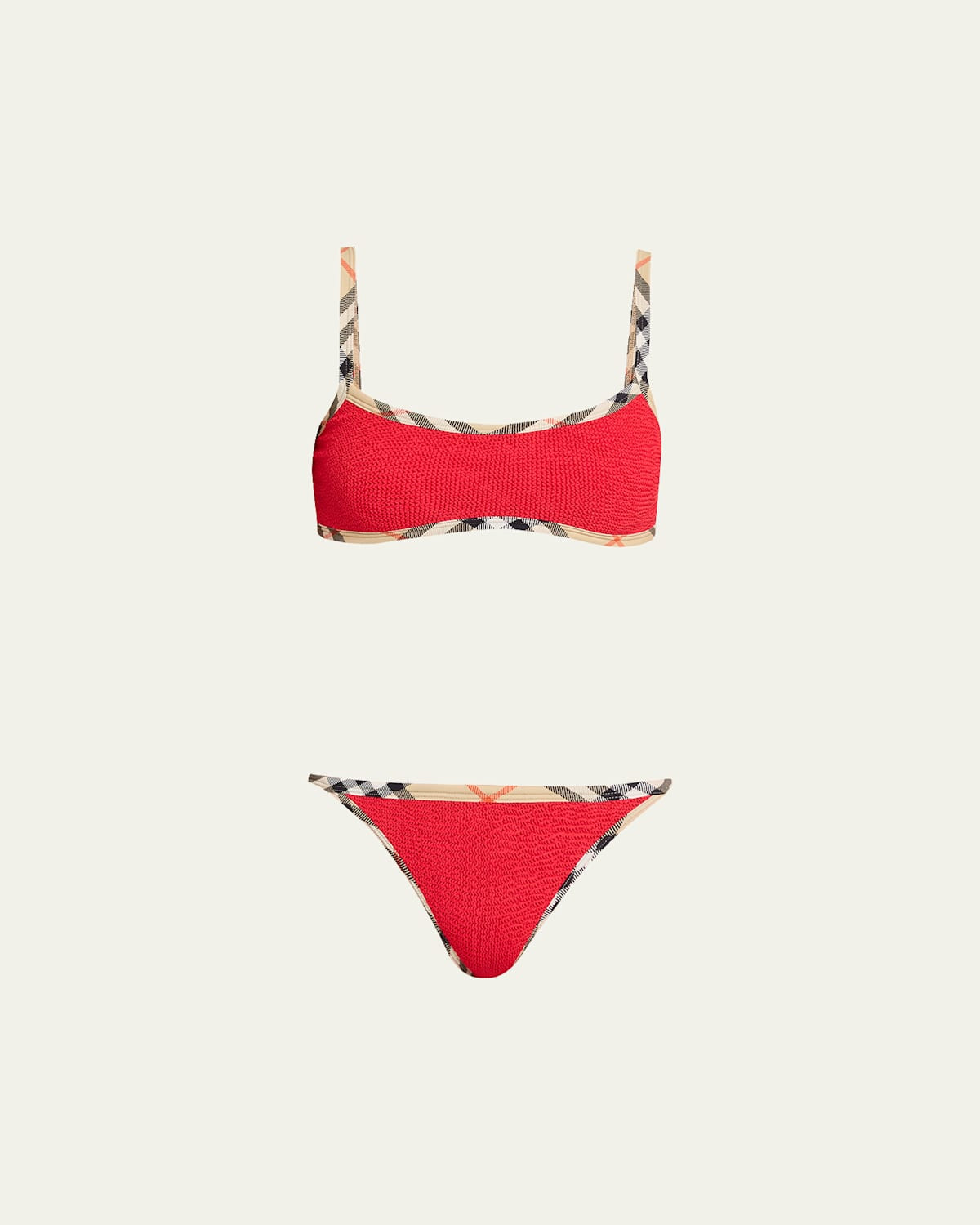 Tyler Check-Trim Two-Piece Swimsuit | Bergdorf Goodman