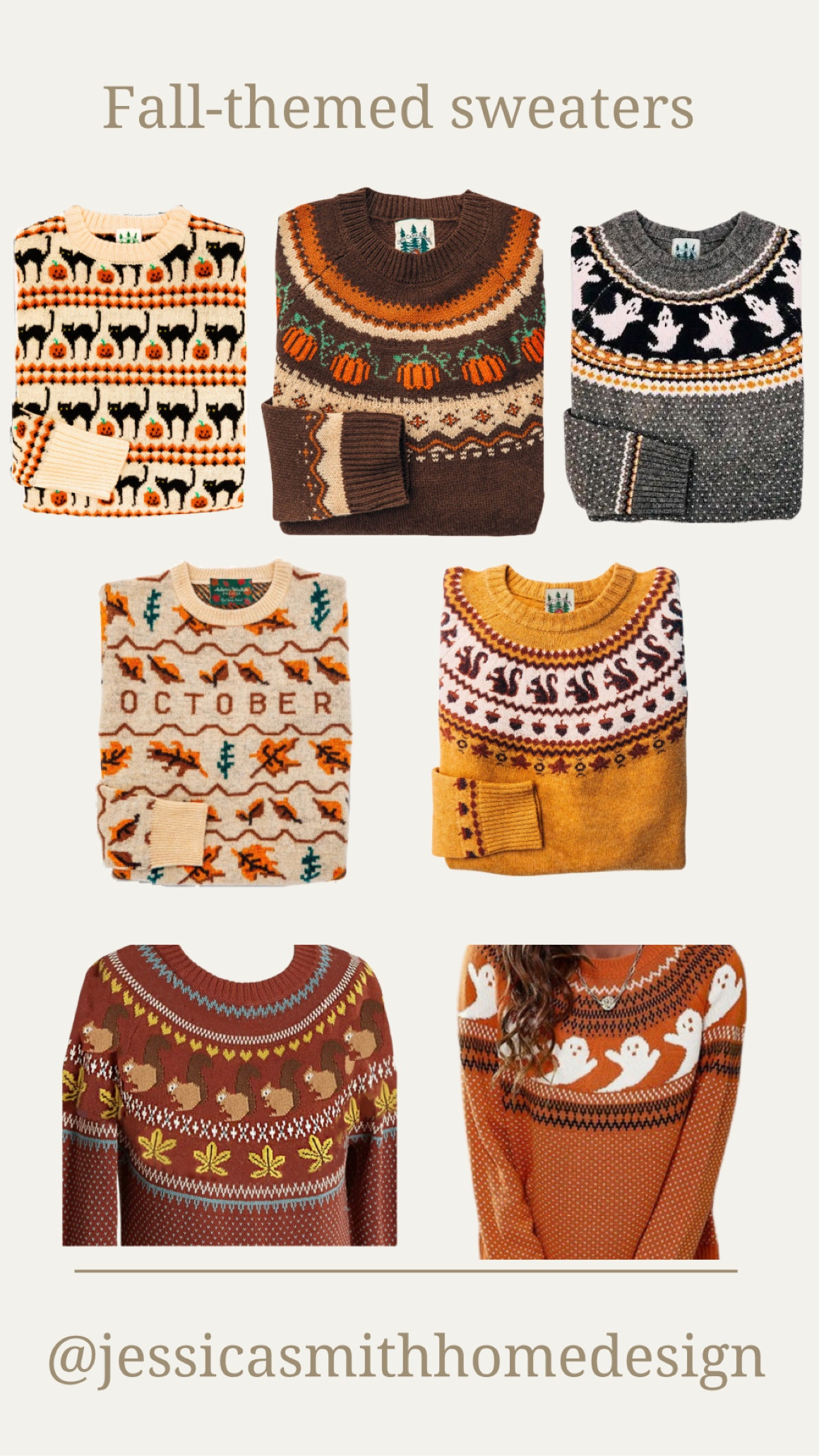 Fall 2025 themed sweaters