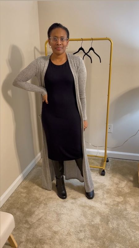 Dusting this duster off for this simple but dressed up look. 

•Follow for more daily styles!!•

#dress #blackdress #classic #duster #kneehigh #boots

#LTKFind #LTKstyletip