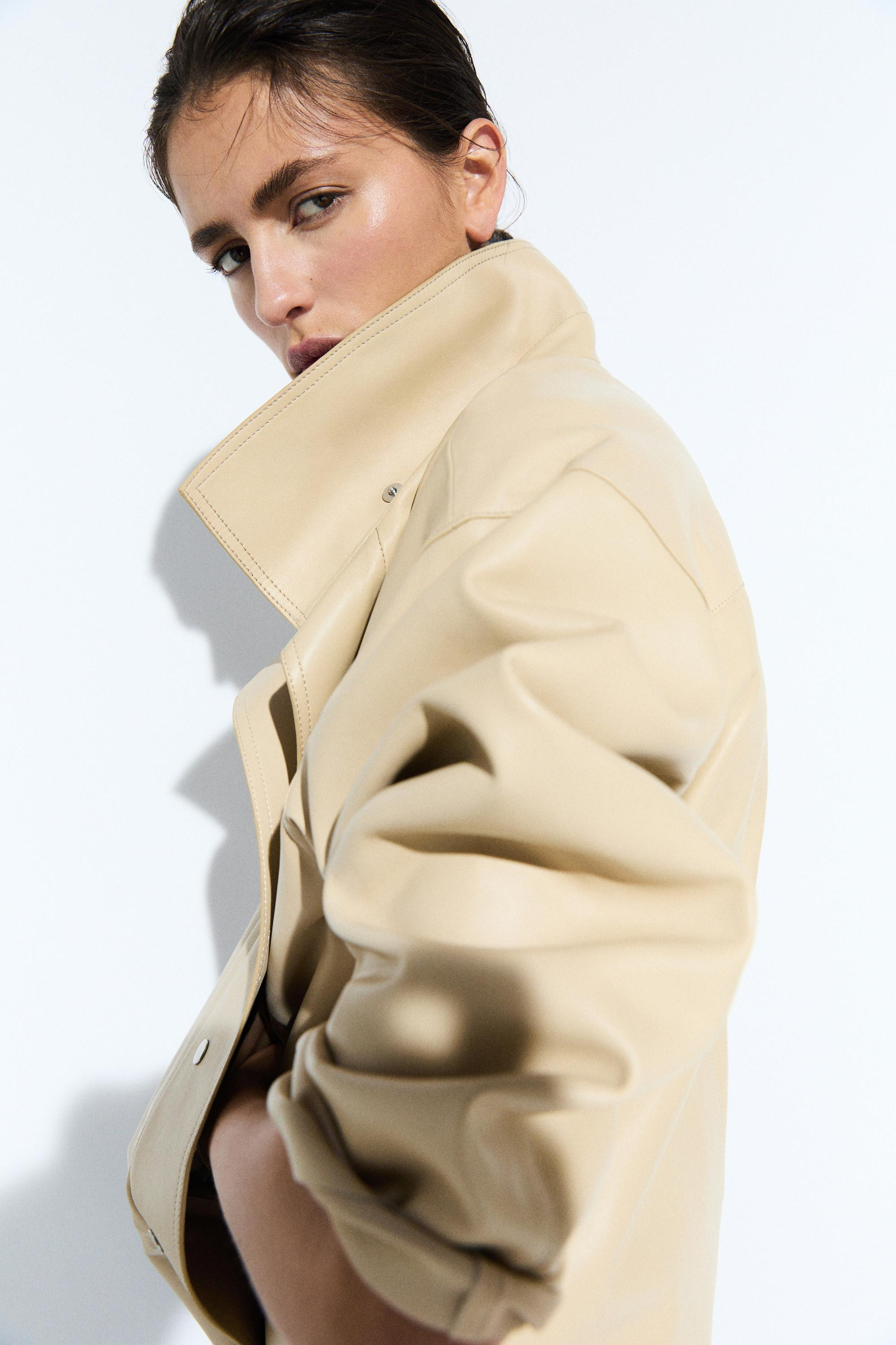 Nappa leather shirt | Massimo Dutti UK
