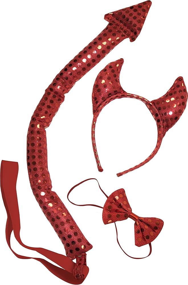 Kangaroo's Sequin Devil Costume, Red, Size Adult | Amazon (US)