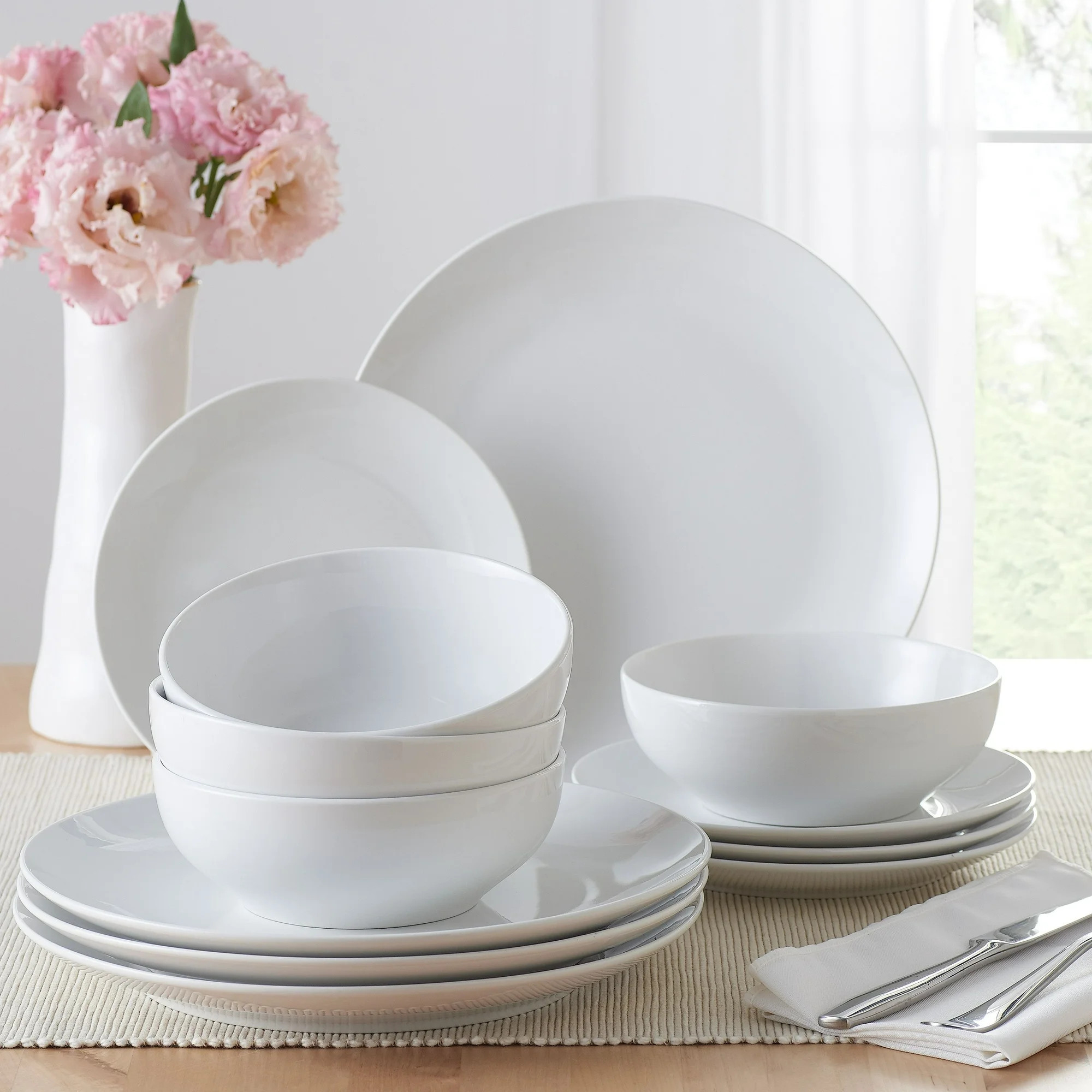 Mainstays 12-Piece Dinnerware Set - Walmart.com | Walmart (US)