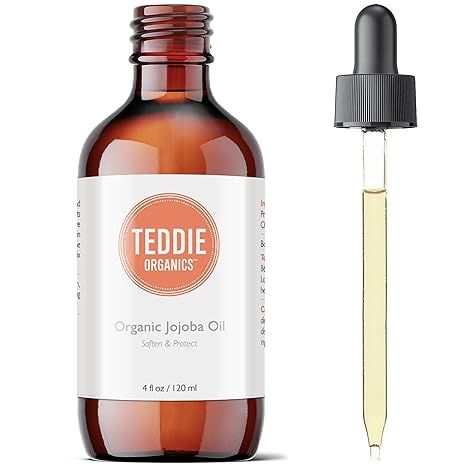 Teddie Organics Golden Jojoba Oil 100% Pure Organic Cold Pressed and Unrefined 4oz - Natural Mois... | Amazon (US)