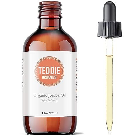 Teddie Organics Golden Jojoba Oil 100% Pure Organic Cold Pressed and Unrefined 4oz - Natural Mois... | Amazon (US)