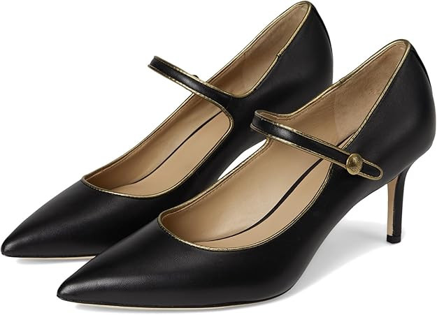 Lauren Ralph Lauren Womens Lanette Metallic-Trim Mary Jane Pump | Amazon (US)