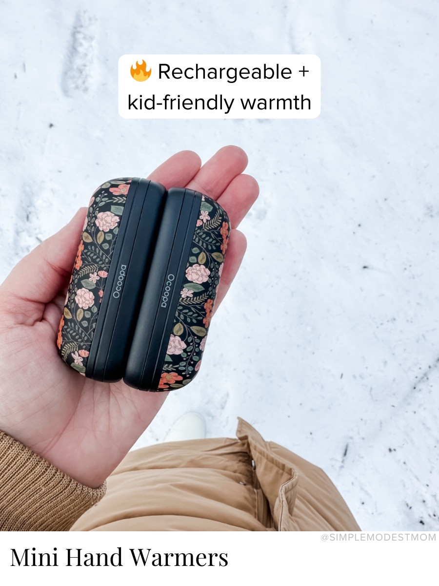 These rechargeable hand warmers have been a must-have during below-freezing temps. The mini size is perfect for both adults and kids, and they heat up in just seconds. No more disposable warmers — just recharge and reuse all winter long. If you’re looking for portable hand warmers for cold weather, these come in so many cute colors, too!

#LTKmomlife #LTKActive #LTKSeasonal
