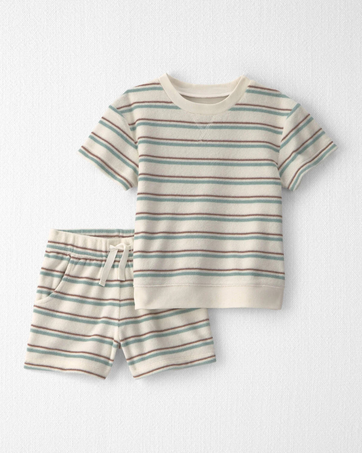 Toddler 2-Piece Terry Top & Short Set Made with Organic Cotton in Stripes | Carter's Inc