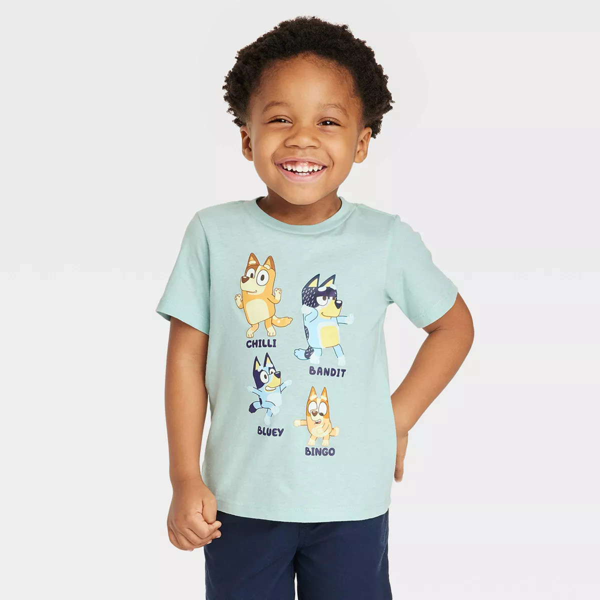 Toddler Boys' Bluey Printed Short Sleeve T-Shirt - Blue | Target