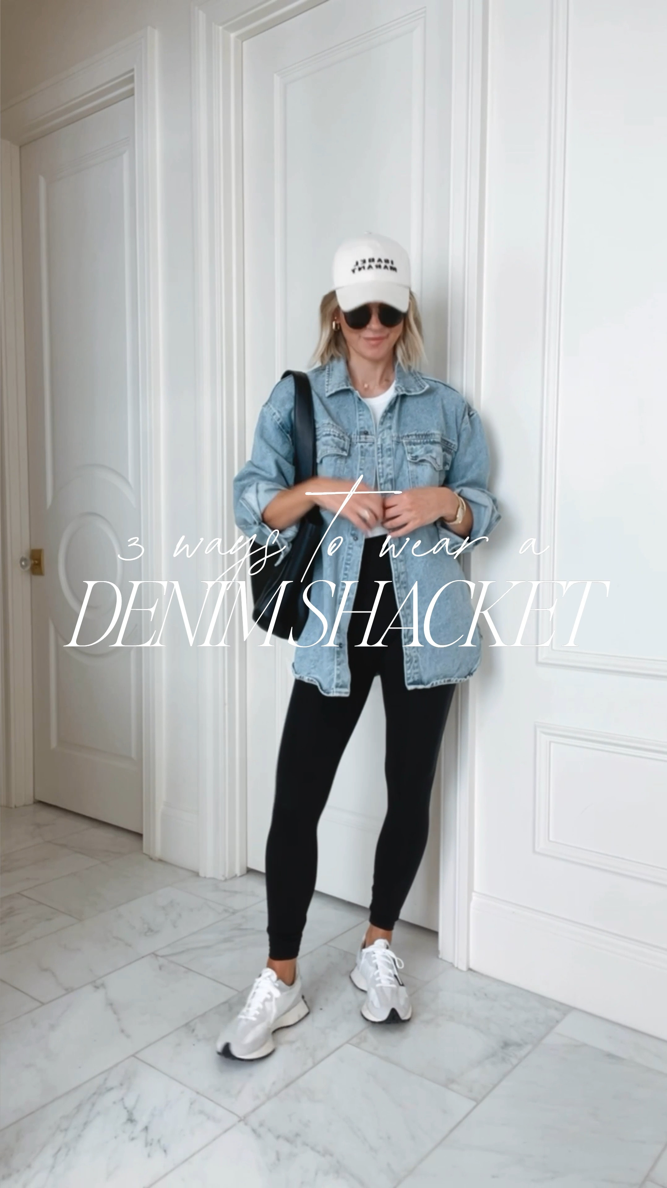 Styling a denim shacket for fall. I'm wearing size small and 5'7 for reference. Fall outfits, casual fall fits. 