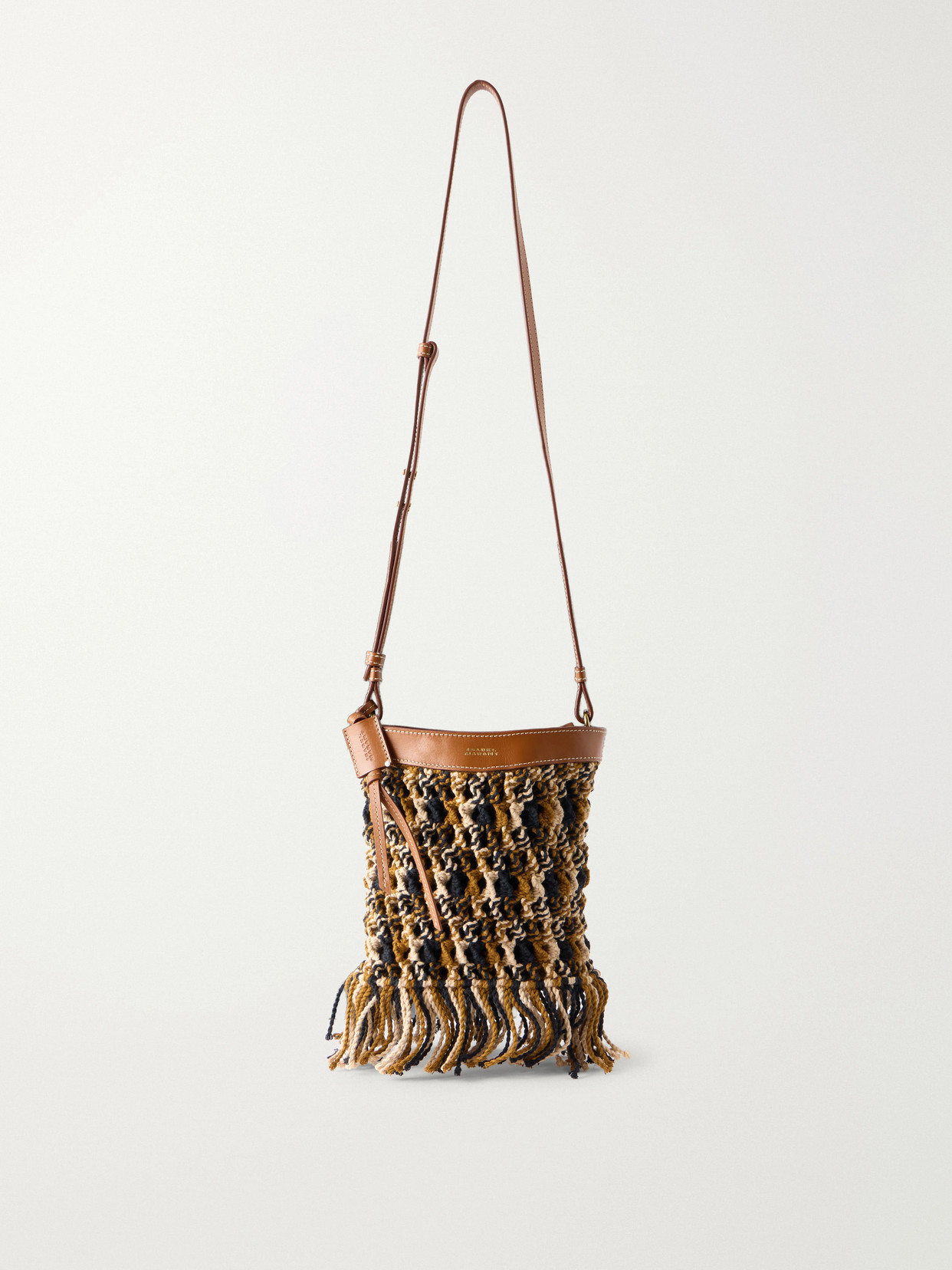 Isabel Marant - Noli Leather-trimmed Macramè Tote - Brown | NET-A-PORTER (US)