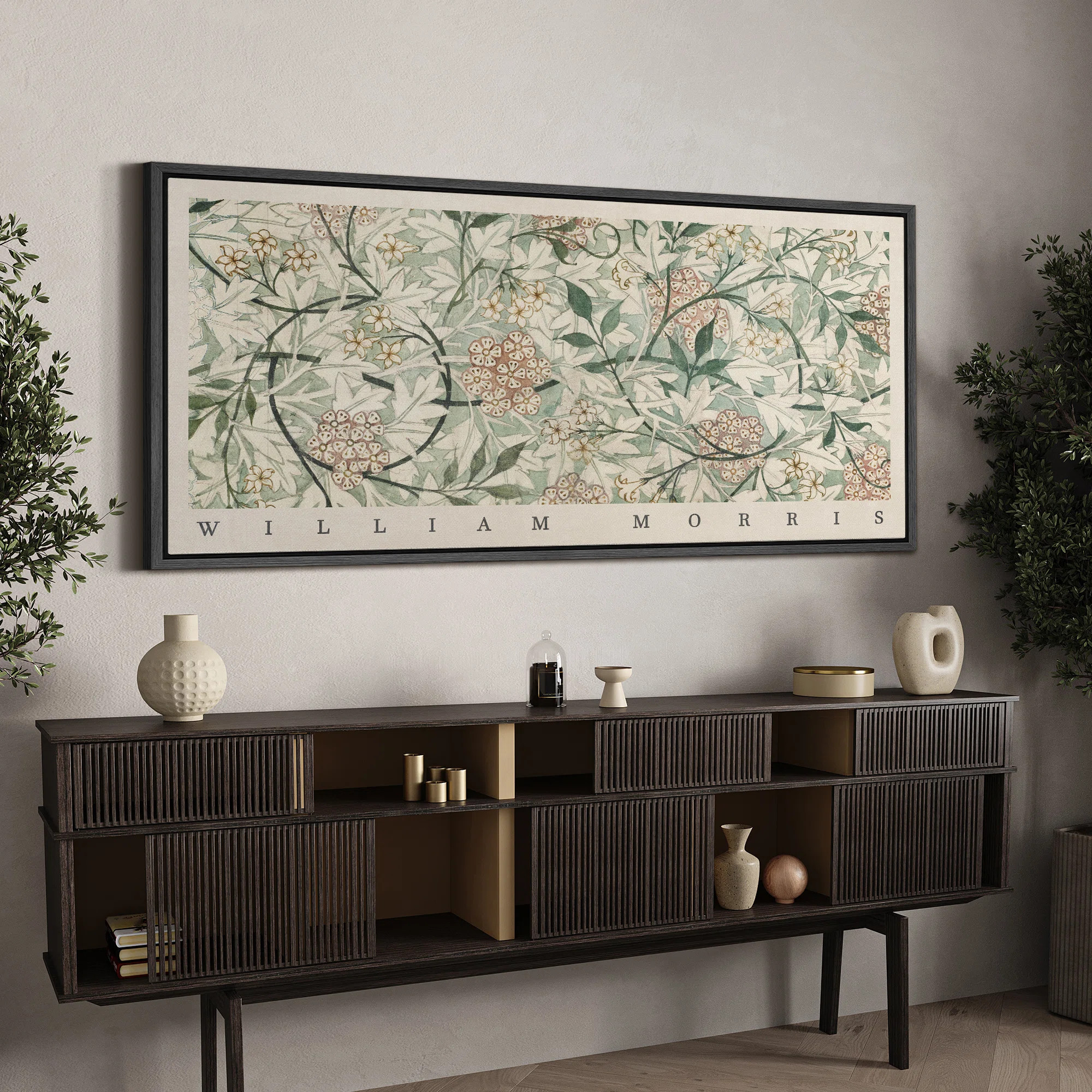 Abstract Botanical Floral Pattern Botanical Nature Landscape Framed On Canvas Print | Wayfair North America