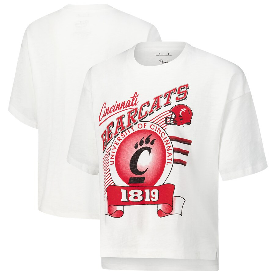 Cincinnati Bearcats Pressbox Women's Rock & Roll Slub T-Shirt - White | Fanatics