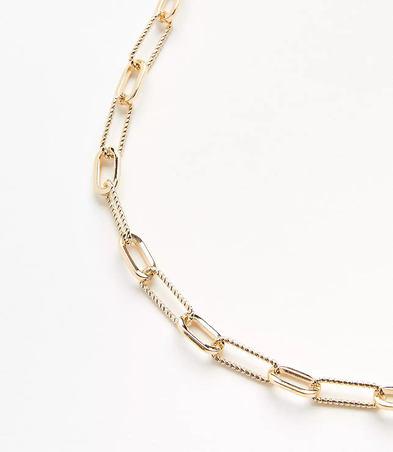 Textured Chain Link Necklace | LOFT