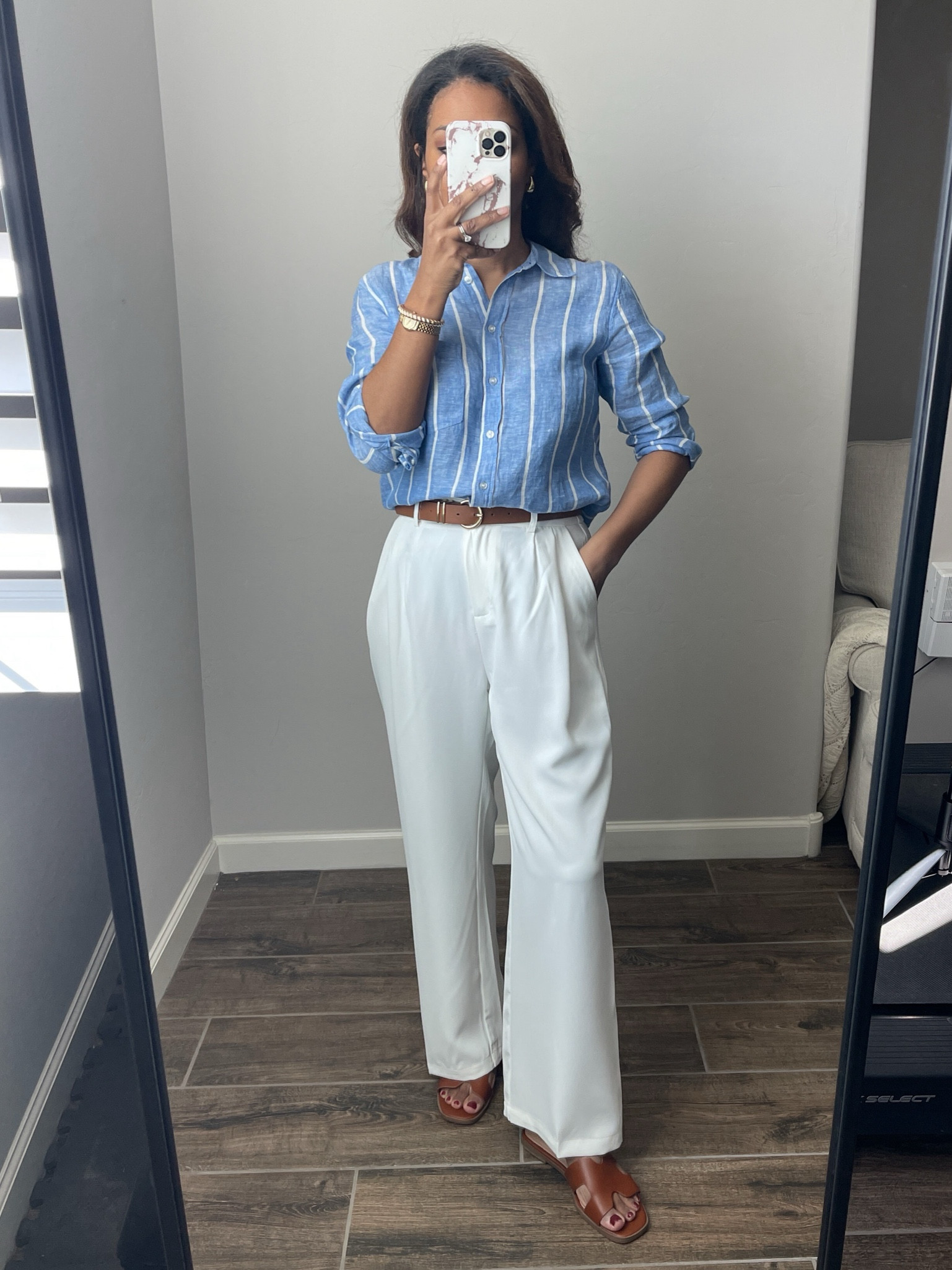 H&M button down is linen but one of my favorites! 15% off. Wearing a small 

#LTKfindsunder100 #LTKSpringSale #LTKfindsunder50