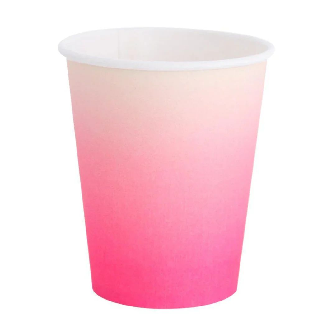 Ombre Pink Classic Party Cups Set | Ellie and Piper