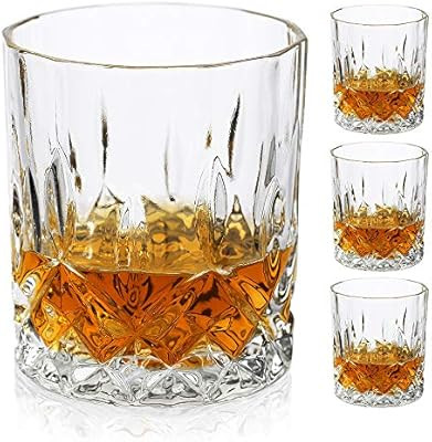 Bavel Old Fashioned Whiskey Glasses,11 OZ Scotch Glasses Set of 4,Premium Lead Free Cocktail Glas... | Amazon (US)