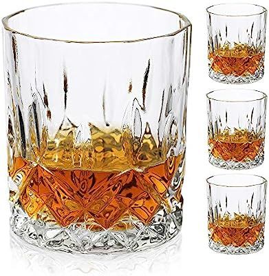 Bavel Old Fashioned Whiskey Glasses,11 OZ Scotch Glasses Set of 4,Premium Lead Free Cocktail Glas... | Amazon (US)