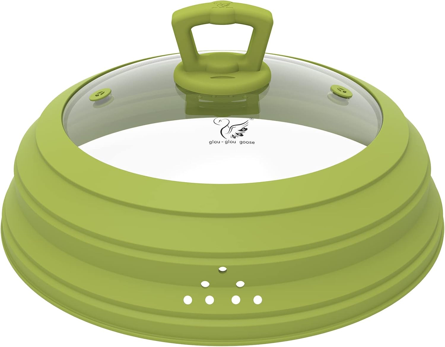 Microwave Splatter Cover Vented Glass Cover Splatter Guard Lid with Collapsible Silicone for Food... | Amazon (US)