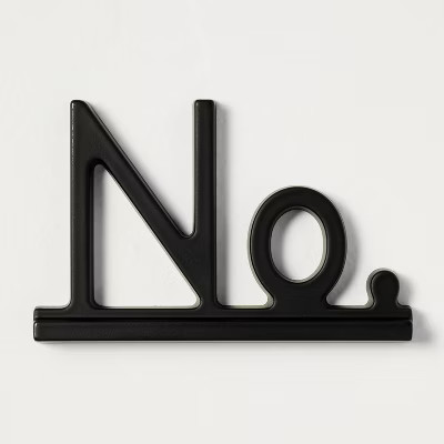 Metal House Number Abbreviation Plaque Matte Black - Hearth & Hand™ with Magnolia: Aluminum All... | Target