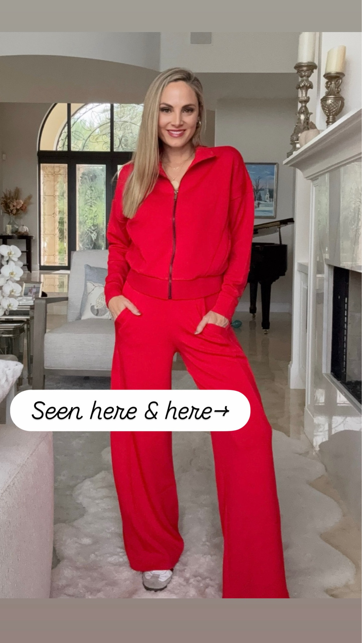 Cold weather calls for a comfy outfit!! Loving this adorable red Spanx AirEssentials ❤️ use code JESSXSPANX for 15% off !! 

#LTKOver40 #LTKFindsUnder50 #LTKFindsUnder100