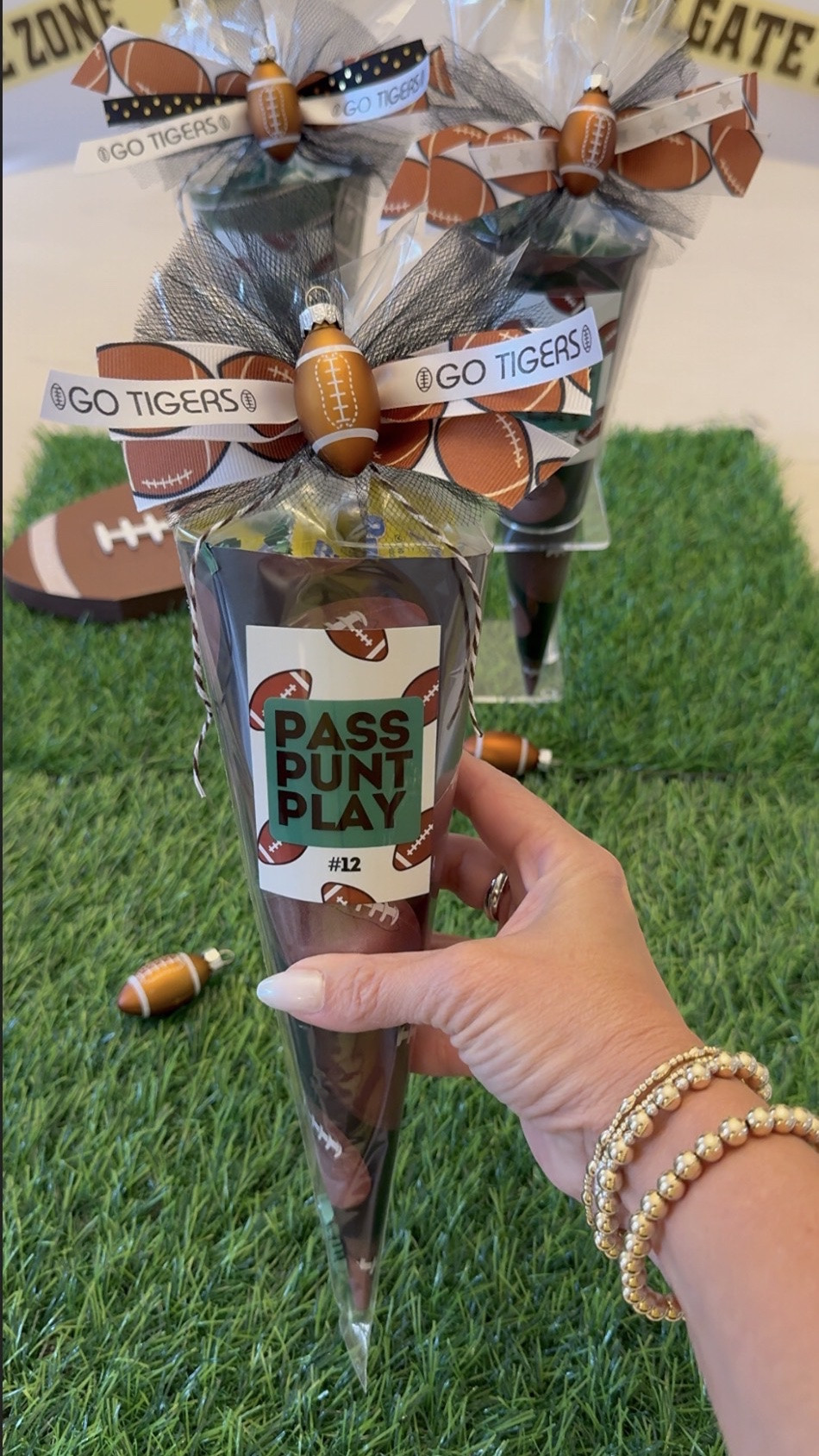 🏈 Game-day gifting just got easier! These personalized football party cones are such a fun idea for tailgates, team treats or your favorite football fan! I linked all the supplies I used so you can customize them for your team. 🎀✨

#LTKSeasonal #LTKParties #LTKFinds #football #tailgateparty
