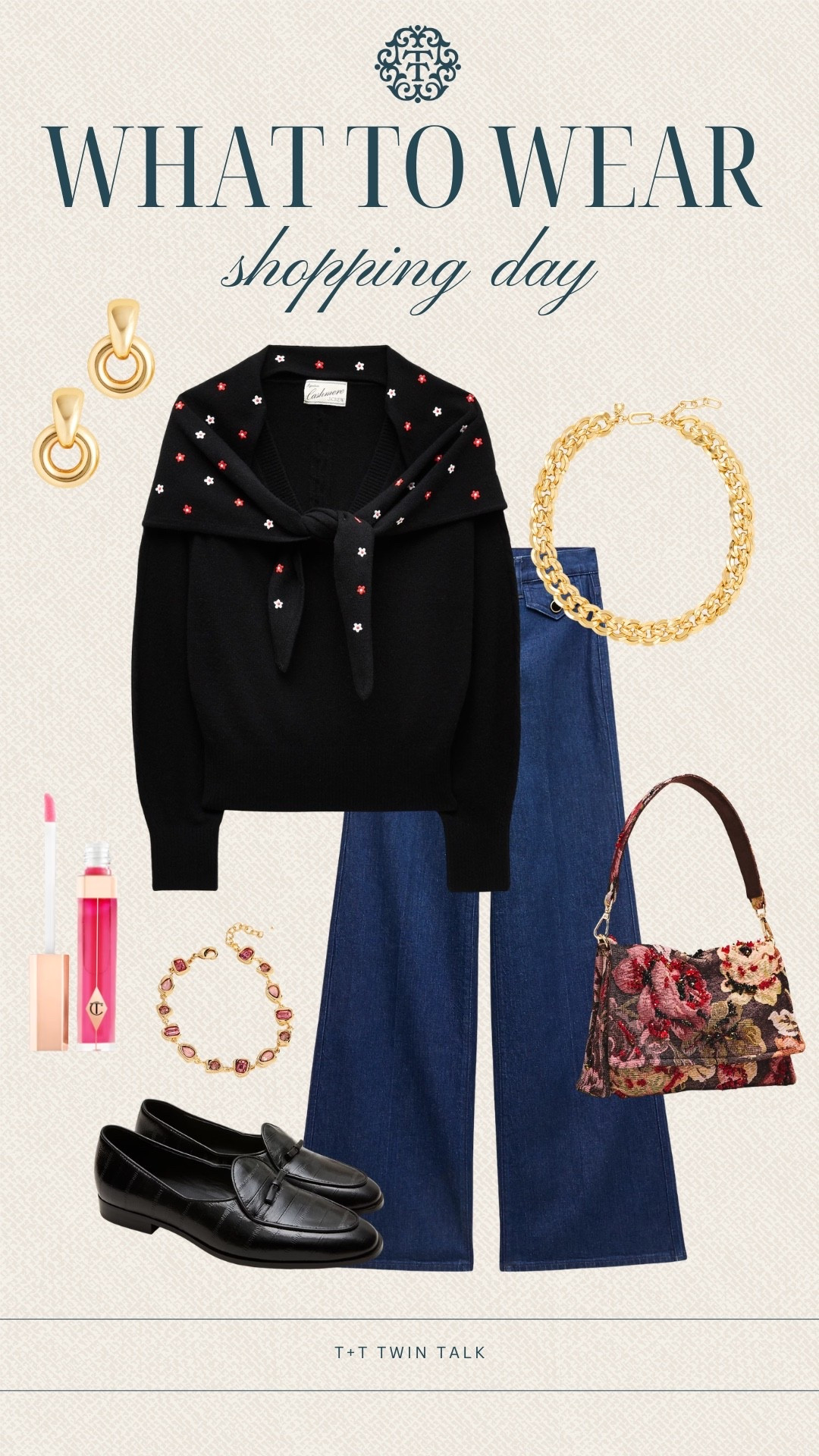T+T, what to wear! The top is from J.Crew and the bag is from Anthropologie, giving us a fun mix of classic pieces and floral detail. We’d wear this for a shopping day, lunch with friends, or an afternoon out.

#LTKSeasonal #LTKOver40 #LTKMidsize