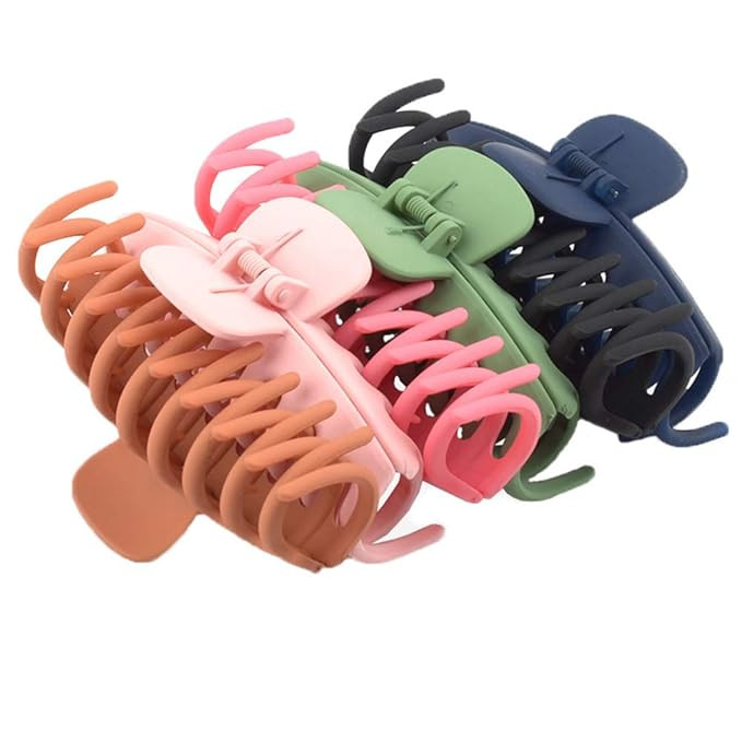 Big Hair Claw Clips Nonslip Large Claw Clip for Women and Girls Thin Hair Strong Hold Hair Clips ... | Amazon (US)