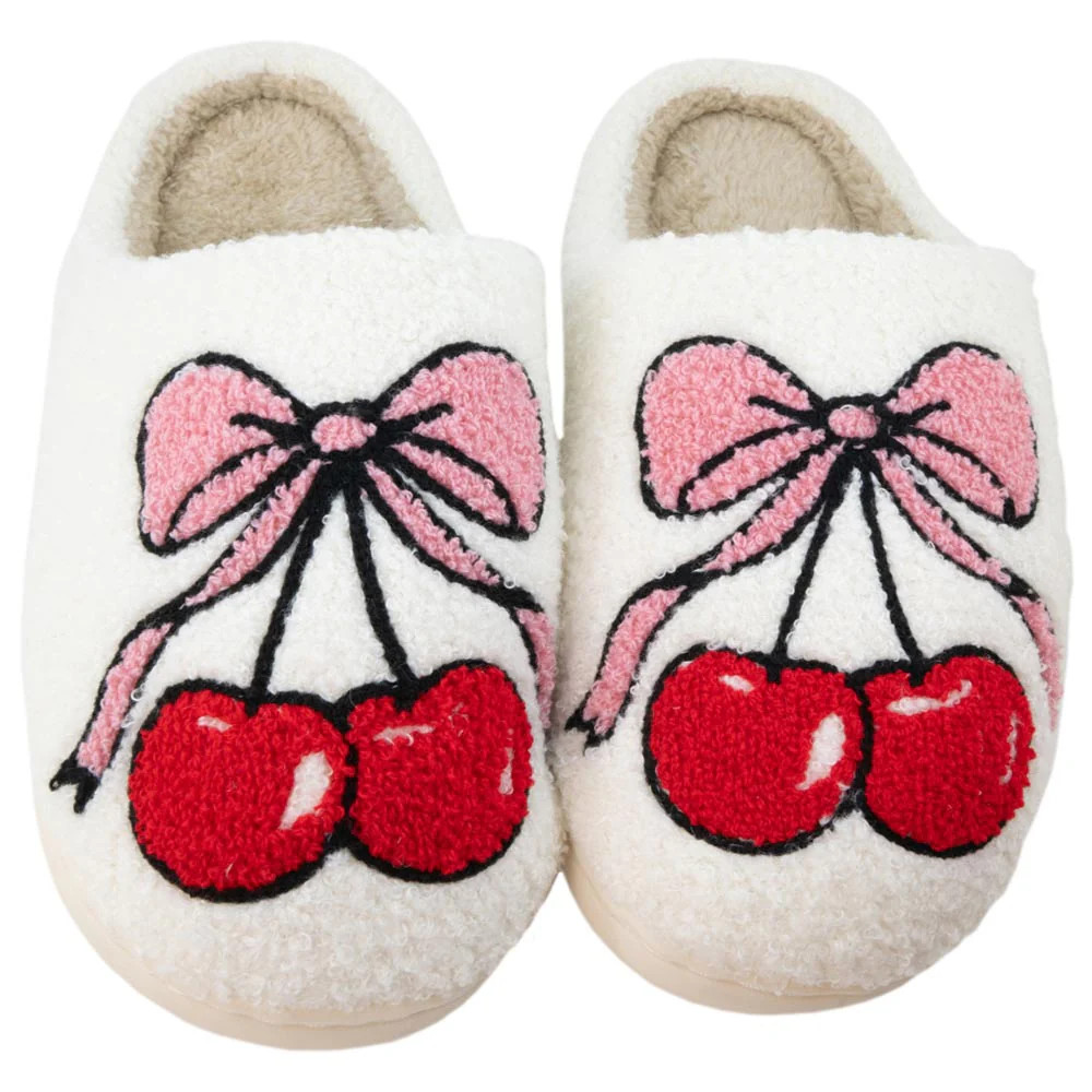 Cherry Bow Slippers Shoes | Katydid.com