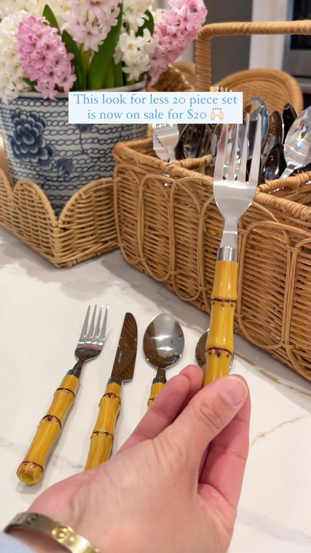 Yay!! Snag our Serena & Lily look for less bamboo flatware 20 piece set now for just $20!! 🙌🏻 it’s so pretty in person and perfect for a coastal tablescape! 🌊

#LTKWatchNow #LTKFindsUnder50 #LTKHome