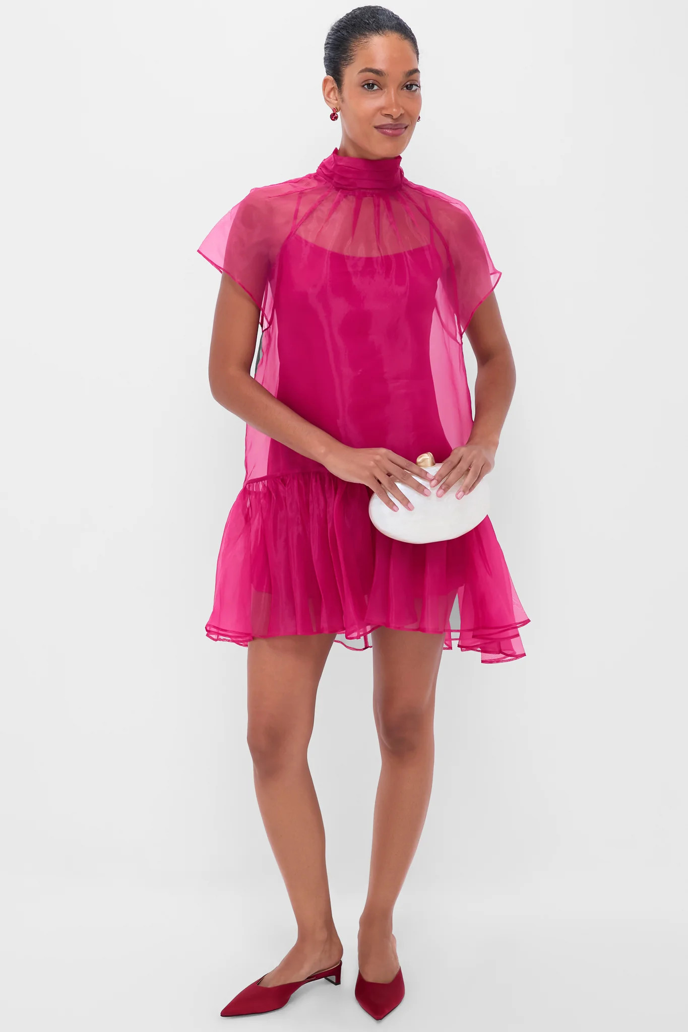 Pomegranate Beaux Tiered Mini Dress | Tuckernuck (US)
